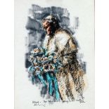 HAROLD RILEY (b. 1934) ARTIST SIGNED HAND FINISHED PRINT 'Poland - Pope John Paul II going to his