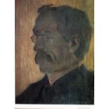 •LAURENCE STEPHEN LOWRY (1887 - 1976) ARTIST SIGNED COLOUR PRINT 'Portrait of the Artist's Father'