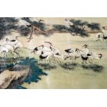 AN EXQUISITE CHINESE POSSIBLY REPUBLIC PERIOD INK, WATERCOLOUR AND CHINESE WHITE ON SILK DRAWING