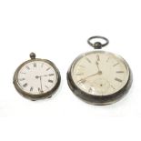 RICHARD GRUNERT, BEVERLEY SILVER CASED OPEN FACED POCKET WATCH, key wind movement, 280426, roman