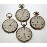 AN EARLY 20th CENTURY AMERICAN WALTHAM WATCH CO 'ROYAL' SILVER CASED OPEN-FACE POCKET WATCH with