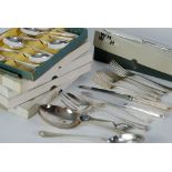KINGS PATTERN ELECTROPLATED CUTLERY, including 12 dessert forks and spoons, 12 soup spoons, 12 forks