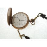 MORIS, SWISS MADE 9CT GOLD CASED HUNTER POCKET WATCH, keyless 15 jewel adjusted movement, roman dial