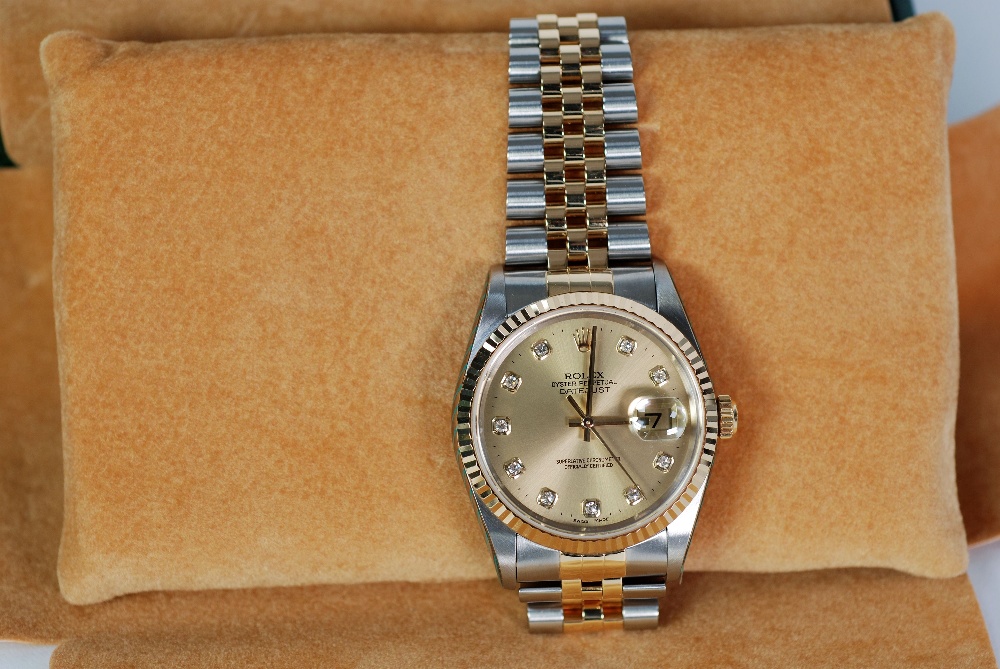 GENTS ROLEX OYSTER PERPETUAL DATEJUST OFFICIALLY CERTIFIED CHRONOMETER WRIST WATCH with automatic