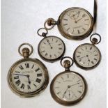 A LATE 19th CENTURY AMERICAN WALTHAM WATCH CO SILVER CASED KEYLESS HUNTER POCKET WATCH with Roman