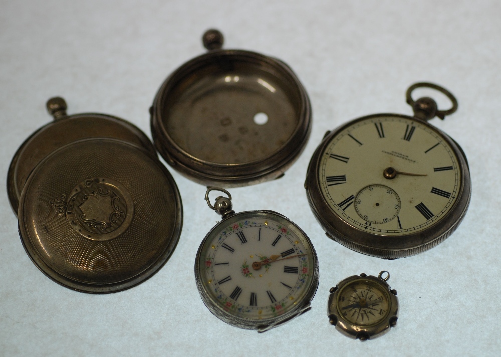 GRAHAM CARRICKFERGUS, SILVER CASED OPEN FACE POCKET WATCH, key wind movement, roman dial with