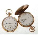 AN EARLY 20th CENTURY AMERICAN WALTHAM WATCH CO 'MARQUIS' 9CT GOLD CASED 15 JEWEL KEYLESS HUNTER