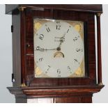 LATE EIGHTEENTH CENTURY OAK AND MAHOGANY CROSSBANDED LONGCASE CLOCK, signed H. Walker, Lancaster,