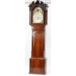GEORGE III INLAID MAHOGANY LONGCASE CLOCK, the eight day striking movement by Jeremiah Standring,