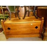 A PINE CHILDS STORAGE SEAT