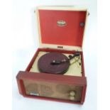 DANSETTE CELEBRITY A.C MAINS PORTABLE RECORD PLAYER, AND FOUR PORTABLE RADIOS; Grundig 'Yacht-