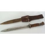 GERMAN THIRD REICH K98 KNIFE BAYONET CIRCA 1939/45, the bright metal blade etched Deutaches Afrika