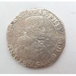 "HOLLANDIA" WRECK SPANISH NETHERLANDS DUCATON 1648 PHILIP IV BRABANT SILVER COIN, uneven edge,