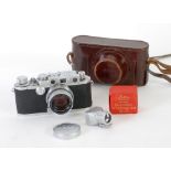 LEICA III CHROM, (No. 121487) (Ernst Leitz GMBH Wetzlar Germany) ROLL FILM CAMERA, bright metal