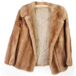 TWO FUR JACKETS, THREE STOLES AND AN ACCESSORY (6)