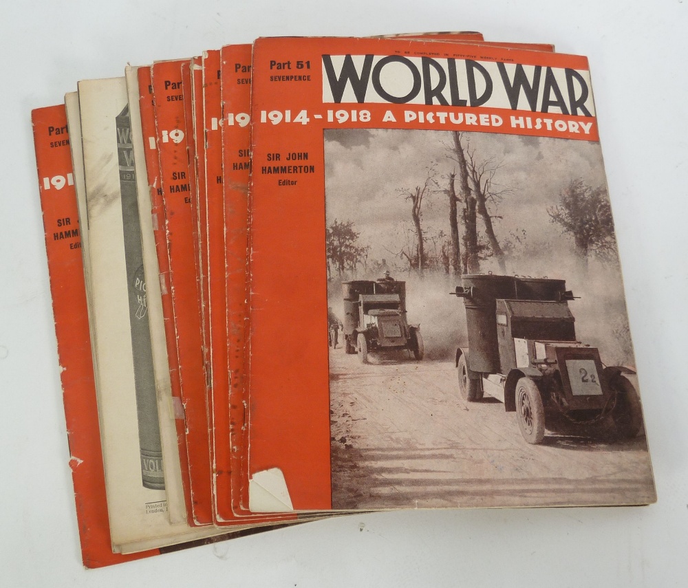 FIFTY FOUR ISSUES OF WORLD WAR 1914-18 A PICTURED HISTORY MAGAZINE, the complete issue being of