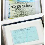 TWO FRAMED POP CONCERT TICKETS, 'Outlaw presents The Smiths' at the Free Trade Hall, Manchester 13th