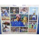 SYDNEY OLYMPICS 2000 PHOTOGRAPHIC MONTAGE COMMEMORATING THE ACHIEVEMENTS OF HEPTATHLETE DENISE