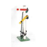 HORNBY TRAINS MINT AND BOXED '0' GAUGE TIN PLATE PLATFORM CRANE in red, grey and yellow, red box