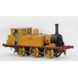 LIVE STEAM 5 INCH GAUGE 0-6-0 TANK LOCOMOTIVE No. 7279 'Wendy' in mustard brown livery, the cab with