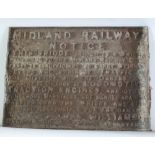 19th CENTURY CAST IRON PLAQUE/SIGN MIDLAND RAILWAY NOTICE - This bridge (which is a bridge belonging