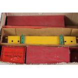 HORNBY SERIES SIX '0' GAUGE BOXED TIN PLATE ITEMS OF GOODS ROLLING STOCK viz brake van, coal