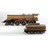 PARTIALLY CONSTRUCTED B.R. 75000 CLASS BRASS AND COPPER 3.5 INCH GAUGE LIVE STEAM 4-6-0 LOCOMOTIVE