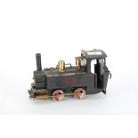 UNBOXED MAMOD '0' GAUGE LIVE STEAM TANK LOCOMOTIVE in black livery - incomplete