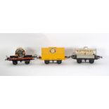 HORNBY TRAINS TWO VIRTUALLY MINT AND BOXED '0' GAUGE TIN PLATE ITEMS OF GOODS ROLLING STOCK viz No
