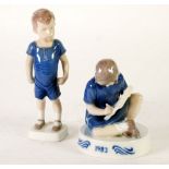 TWO MODERN BING & GRONDAHL, DANISH PORCELAIN FIGURES OF CHILDREN comprising a figure of the year '