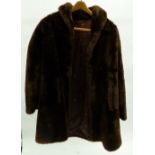 A THREE QUARTER LENGTH LADY'S BEAVER FUR COAT