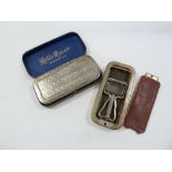 FIVE EARLY 20TH CENTURY SILVER PLATED IMPERIAL No1 ROLLS RAZORS (three in original cases) and