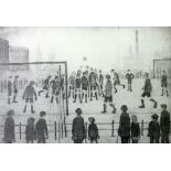 •LAURENCE STEPHEN LOWRY (1887 - 1976) ARTIST SIGNED PRINT OF A PENCIL DRAWING 'The Football Match'