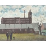 ROGER HAMPSON (1925-1996) OIL PAINTING ON BOARD 'Falcon Mill, Bolton' Signed lower right, titled and