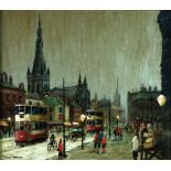 •ARTHUR DELANEY (1927-1987) OIL PAINTING 'Cathedral of St John The Evangelist, Cross Street,