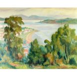 IAN GRANT OIL PAINTING ON CANVAS 'Dunoon and Firth of Cylde' Signed and dated 1989 24" x 30" (61 x