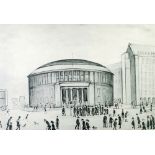 LAURENCE STEPHEN LOWRY (1887-1976) ARTIST SIGNED PRINT OF A PENCIL DRAWING 'The Reference