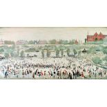 LAURENCE STEPHEN LOWRY (1887 - 1976) ARTIST SIGNED COLOUR PRINT 'Peel Park' an edition of 850, guild