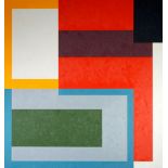 CHRISTOPHER CORAM (b. 1948) OIL PAINTING ON BOARD Rectilinear Series No 55 Untitled 34" x 32" (86.