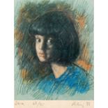 HAROLD RILEY (b.1934) ARTIST SIGNED COLOUR PRINT 'Sara' Number 68/75 6 1/2" x 5" (16.5cm x 12.5cm)