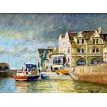 •TONY FORREST (1961) OIL PAINTING ON BOARD 'St. Mawes', harbour scene, Cornwall Signed 8" x 10" (