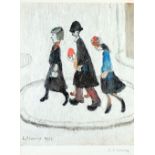 •LAURENCE STEPHEN LOWRY (1887 - 1976) ARTIST SIGNED COLOUR PRINT 'The Family' An edition of 850,