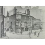 LAURENCE STEPHEN LOWRY (1887 - 1976) ARTIST SIGNED COLOUR PRINT Artist signed print of a pencil