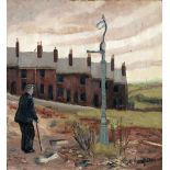 ROGER HAMPSON (1925 - 1996) OIL PAINTING ON BOARD 'End of the Jig Brow, Tyldesley' Signed, titled