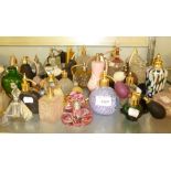 COLLECTION OF THIRTY MODERN GLASS SCENT BOTTLE AND ATOMIZERS