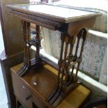 A NEST OF THREE TABLES AND A 1960's SIDE CABINET