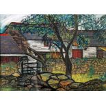 NORMAN McDONALD (20th CENTURY) TWO OIL PASTEL DRAWINGS 'Royal Oak Farm, Betws-y-Coed' Signed and