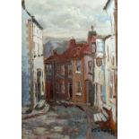 J.K. WILLIAMSON (Twentieth Century) OIL PAINTING ON BOARD 'Yorkshire street scene' Signed and