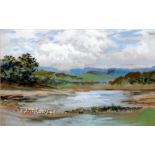 J.C. BARFIELD (Twentieth Century) WATERCOLOUR River landscape, 'Windermere' attributed and titled