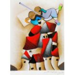 DAVID SCHLUSS ARTIST SIGNED LIMITED EDITION COLOUR PRINT 'Fiddlers Retreat' (37/70) SUSAN AGGARWAL